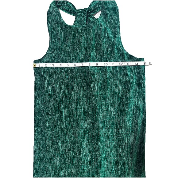 Anthropologie x Maeve Adrienne Twist Crinkled Velvet Midi Dress Green Size S - Picture 6 of 10